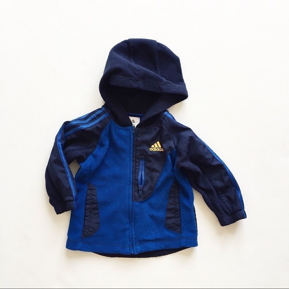 Adidas zip up fleece sweater/jacket  EUC 12 months